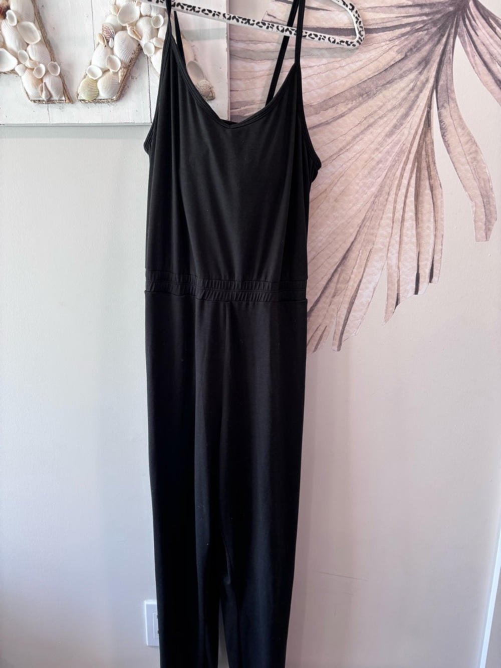 Vuori Black Spaghetti-Strap Jumpsuit